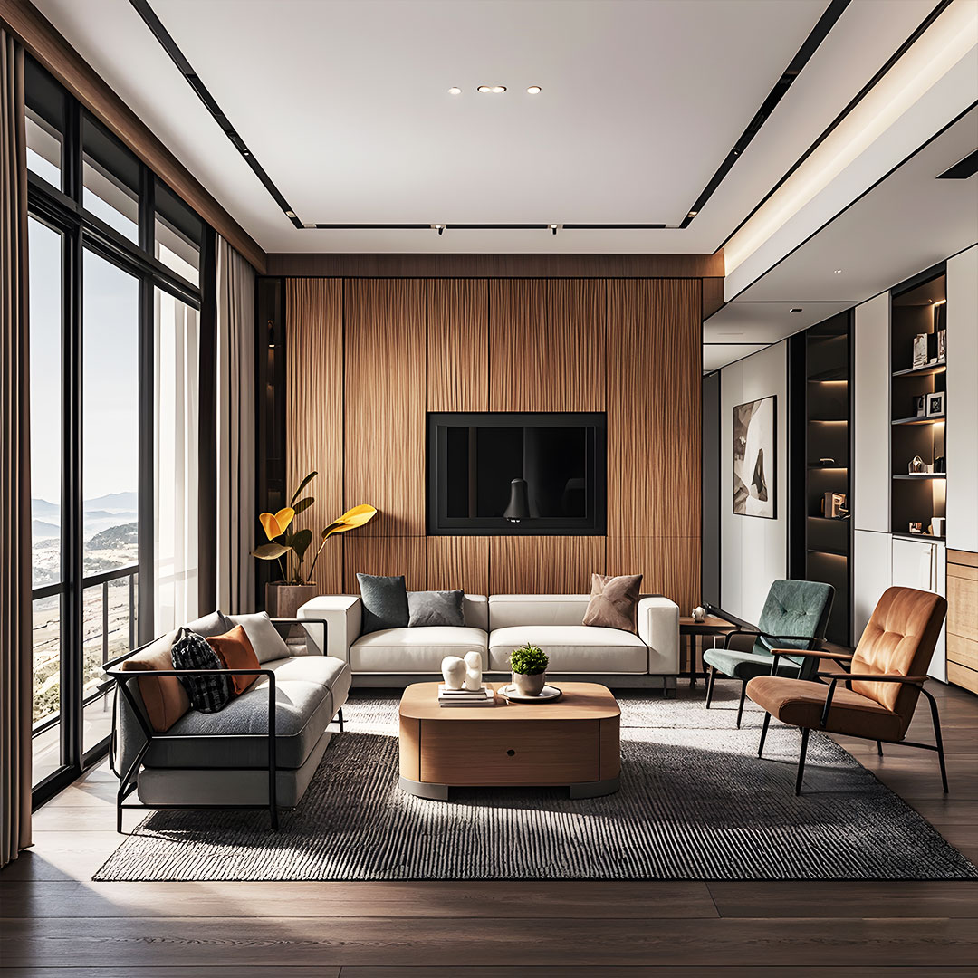 ZS06 웨이브 텍스처 패널 - 3D